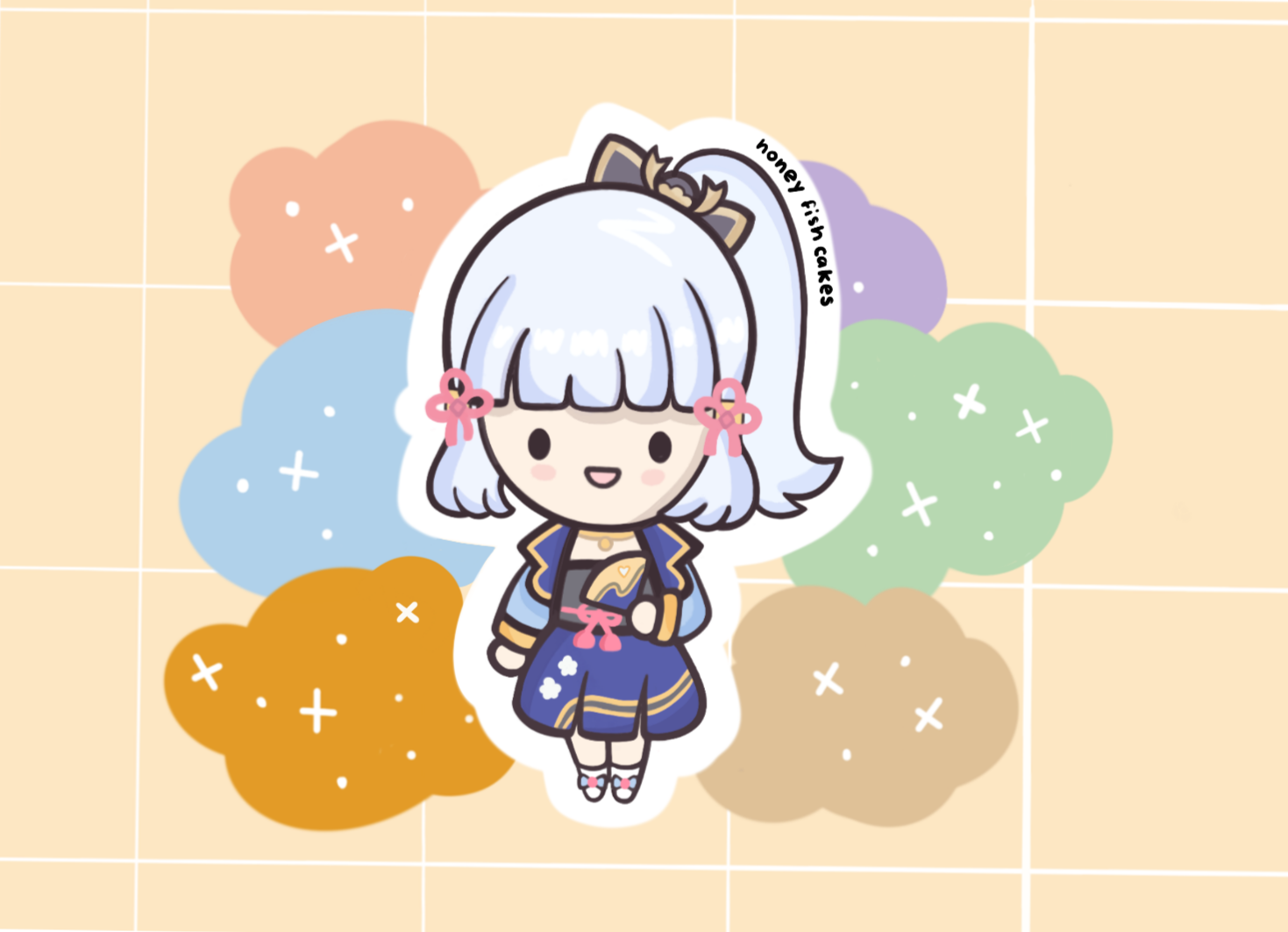Akaya Sticker Genshin Impact Kamisato Ayaka Sticker – Mims Hobby Shop
